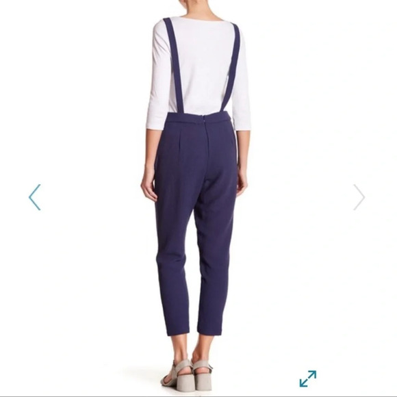 June & Hudson Ruffle Front Jumpsuit, Navy, Large, NWT​ - Picture 2 of 9